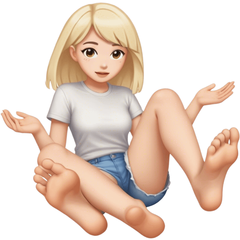 egirl qui envoie ces pied emoji