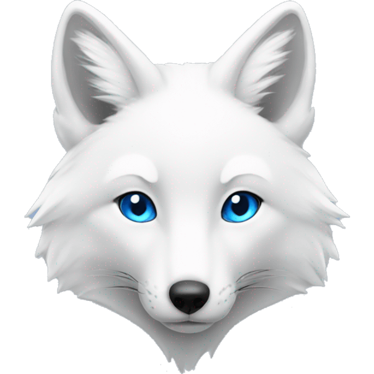 White fox with blue eyes  emoji