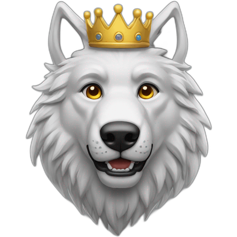 lobo com coroa emoji