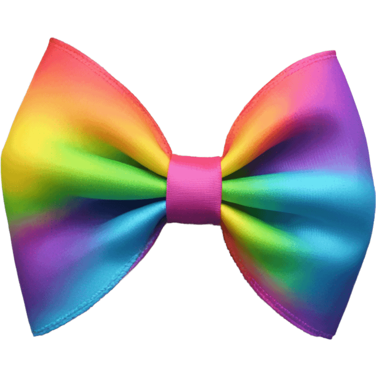 Rainbow hair bow  emoji