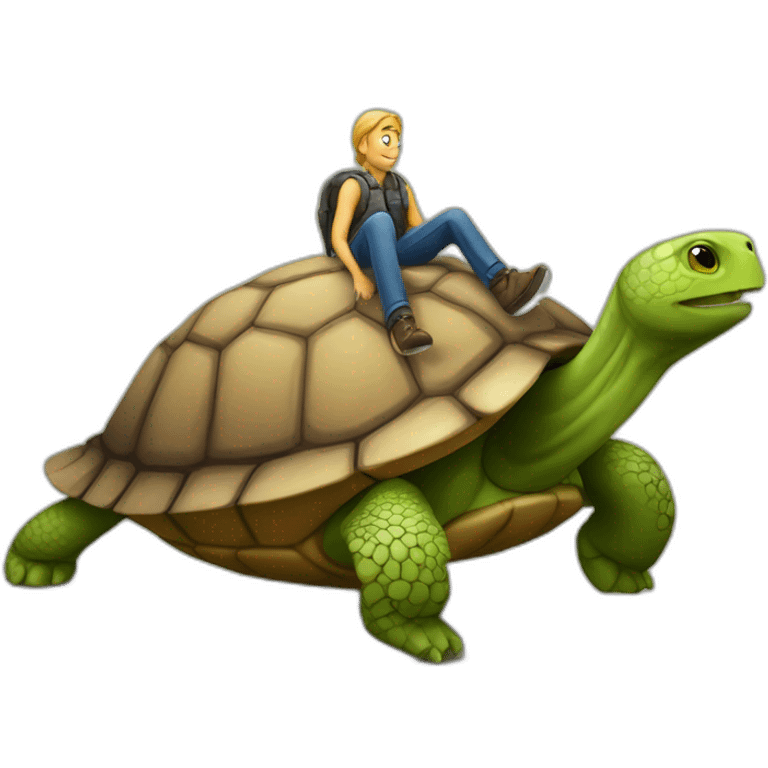 homme sur tortue emoji