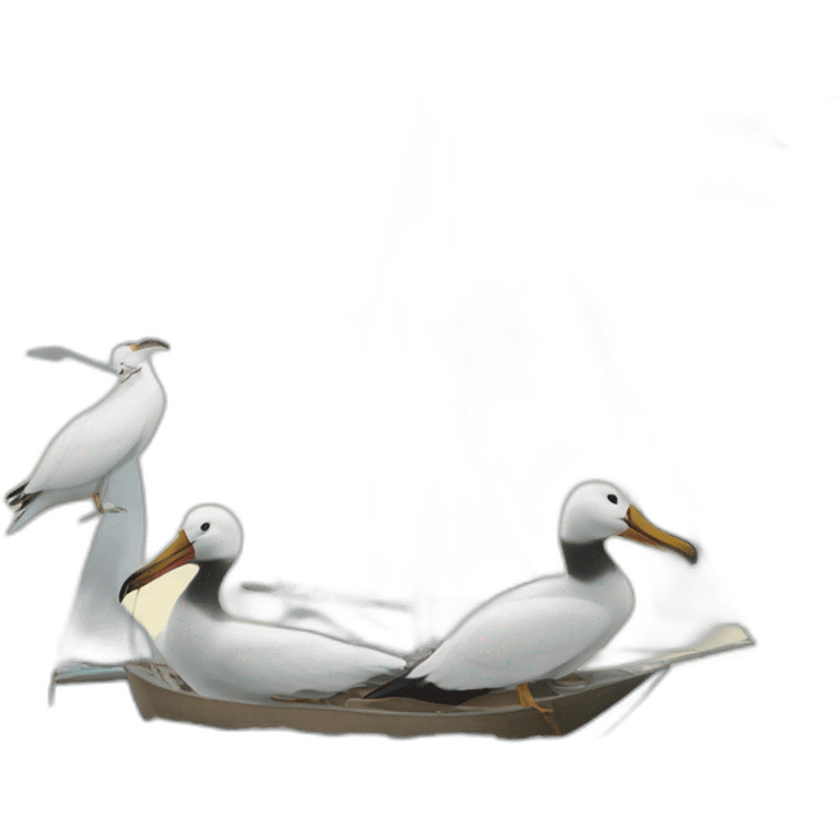 two albatrosses + one sailboat emoji