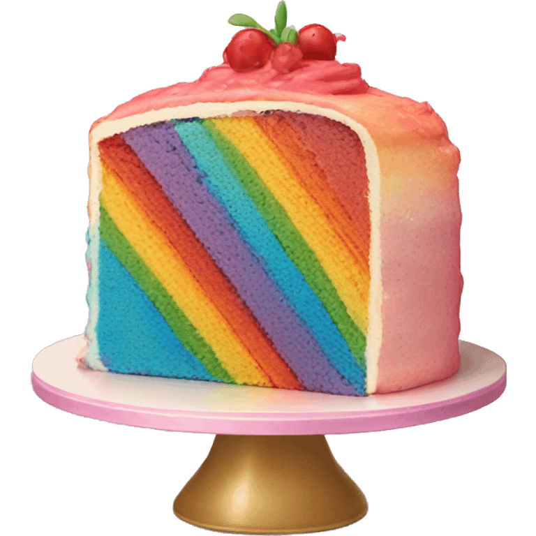 Rainbow cake emoji