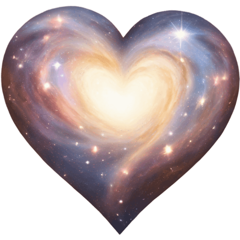 White galaxy heart emoji