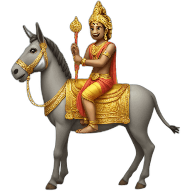 Vishnu on a donkey emoji