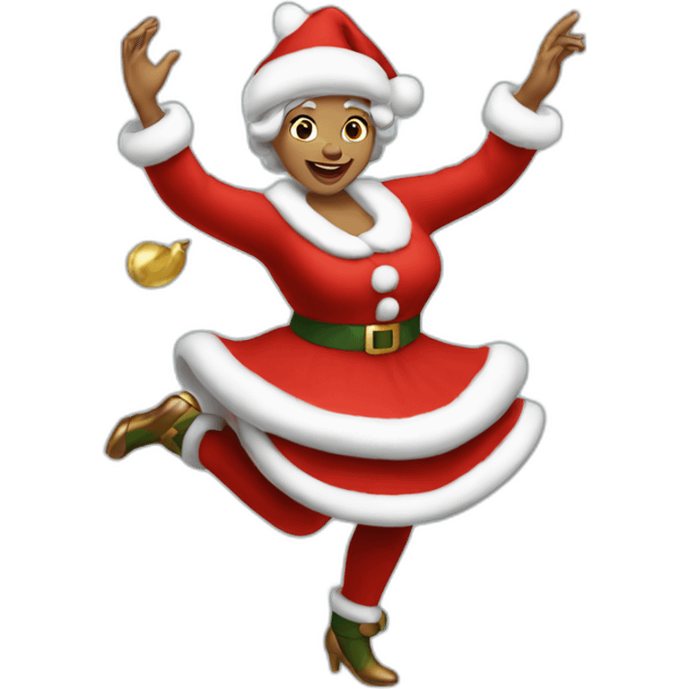 mrs santa claus dancing emoji