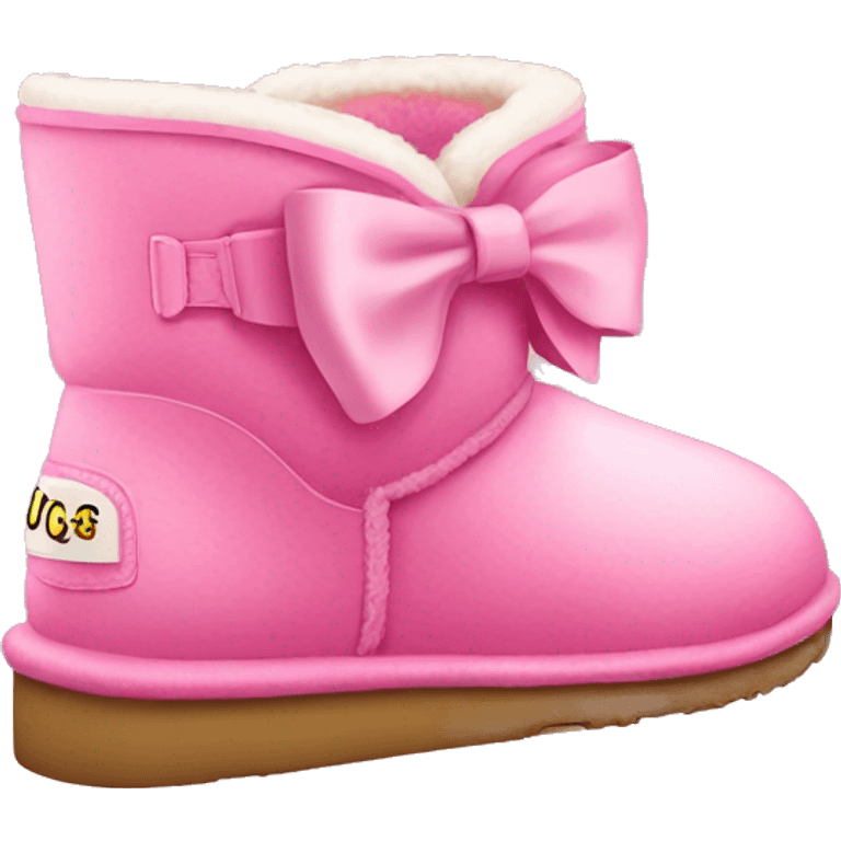 Pink  uggs with bow emoji