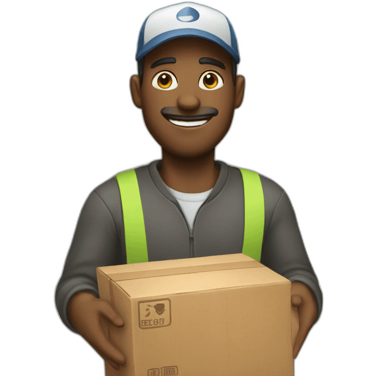 man delivery box emoji