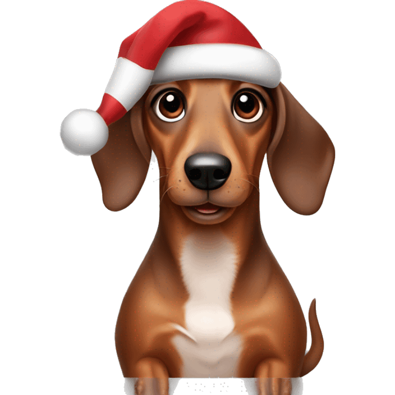 Sausage dog Christmas theme  emoji