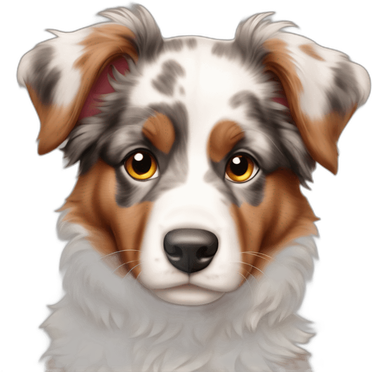 red merle aussie puppy emoji