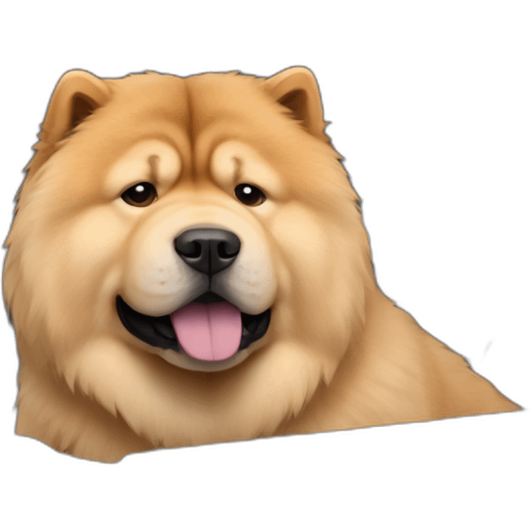 chow chow in a tesla car emoji