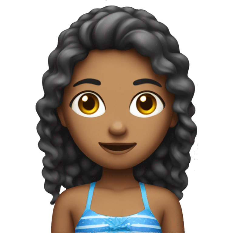 A girl who in swimsuit emoji