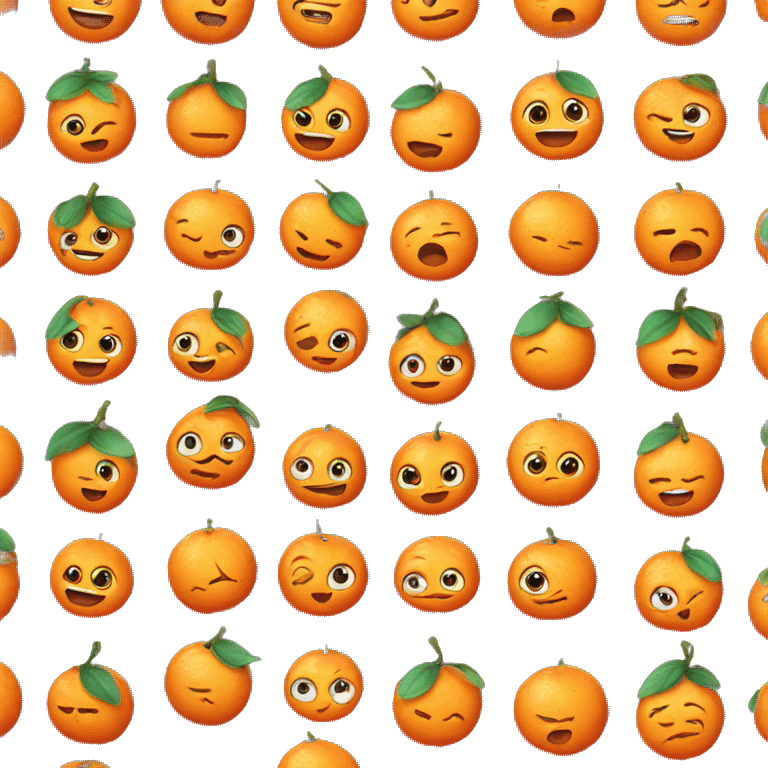 cute orange fruit emoji