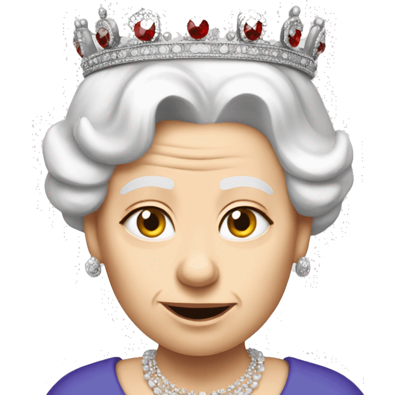 angry queen Elizabeth the first of England without colour background emoji