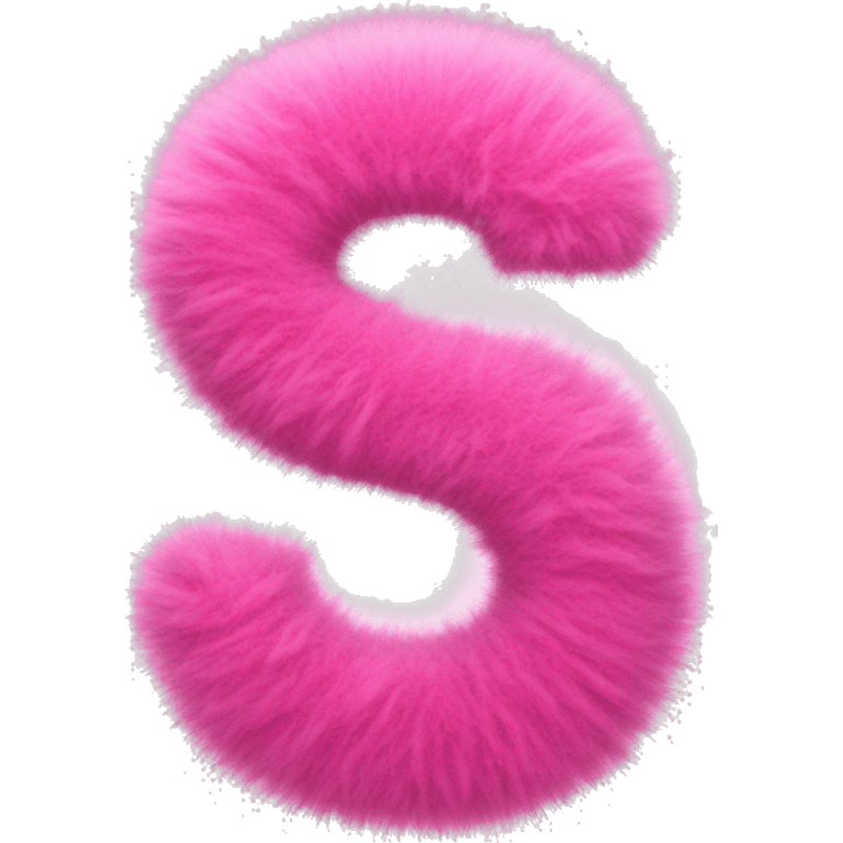 Pink fuzzy Letter S emoji