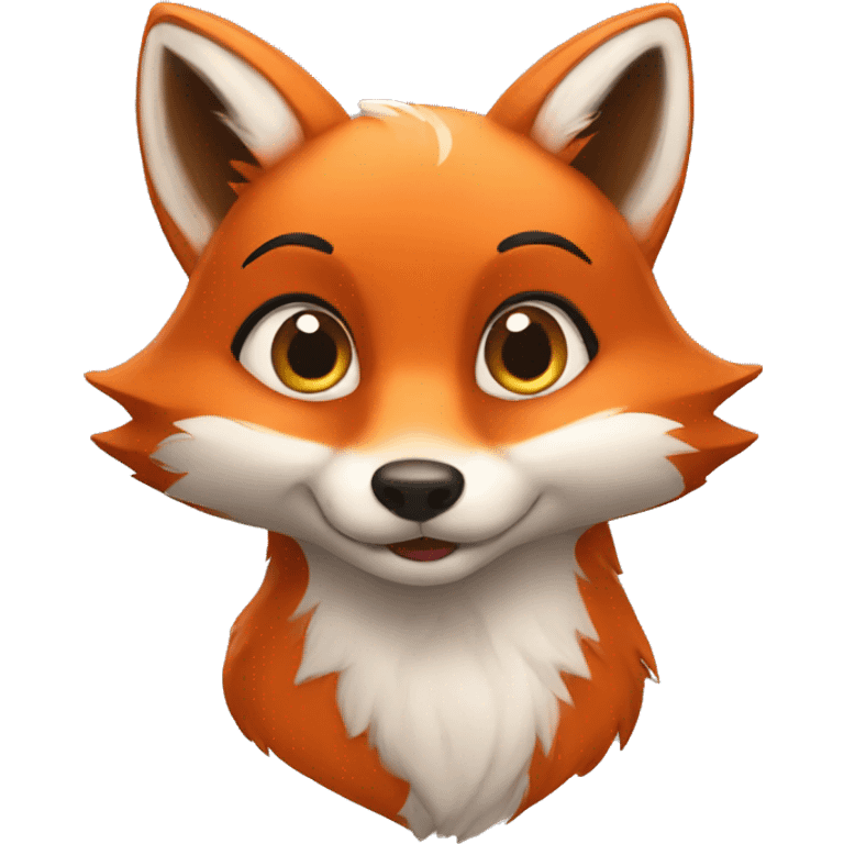 flirtatious loving fox emoji