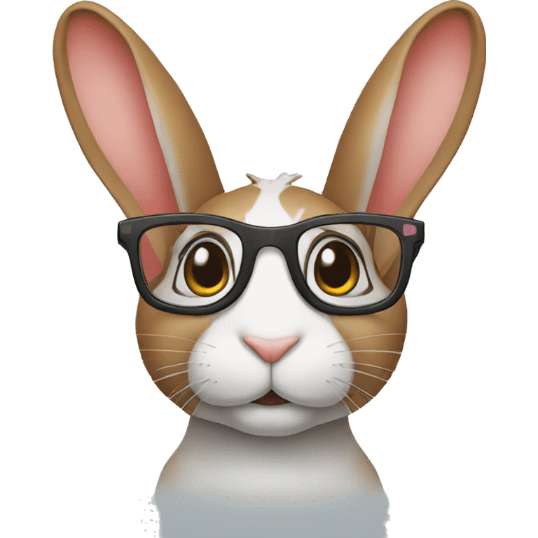 rabbit glasses emoji