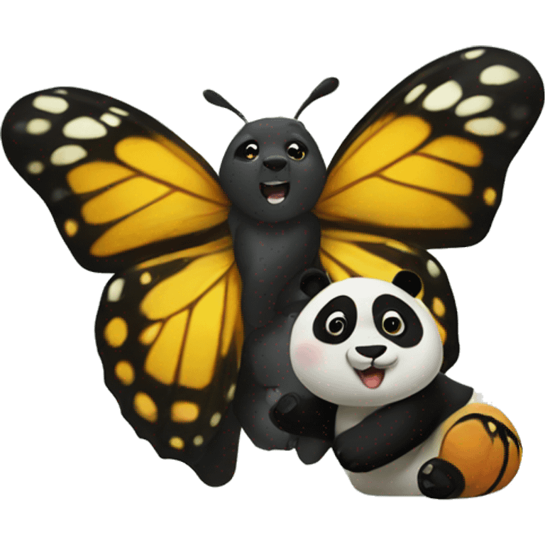 butterfly on a panda  emoji