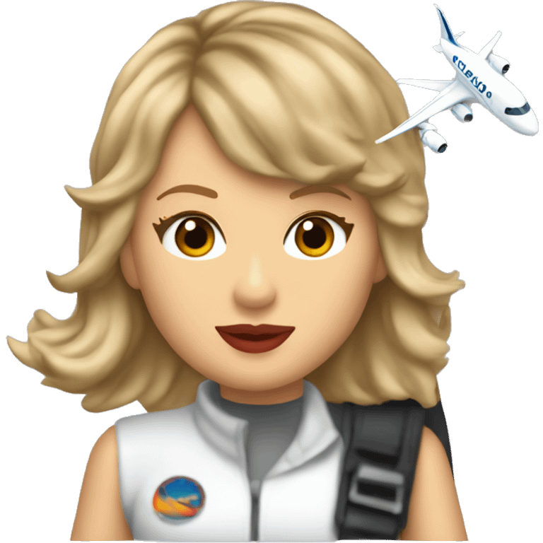 taylor swift riding a jet plane emoji