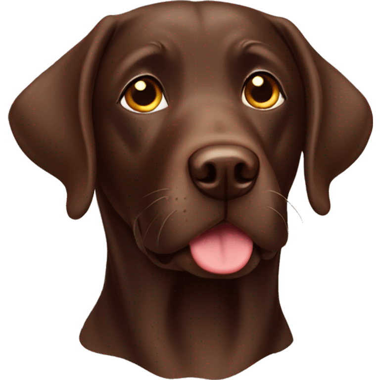 Chocolate Labrador retriever emoji