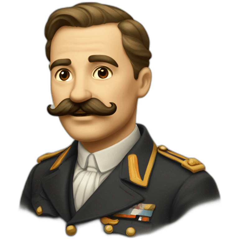 allemand a moustache dans les années 1940 emoji