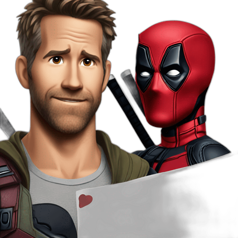 Ryan Reynolds with Deadpool emoji