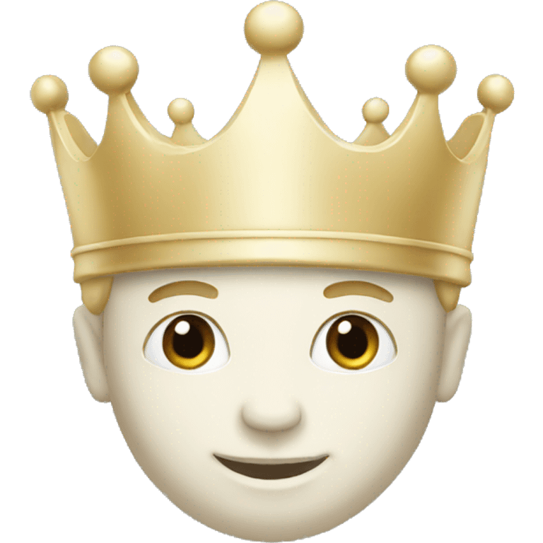 cream white crown emoji