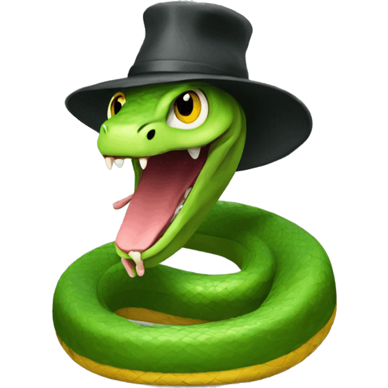 Snake with a hat emoji