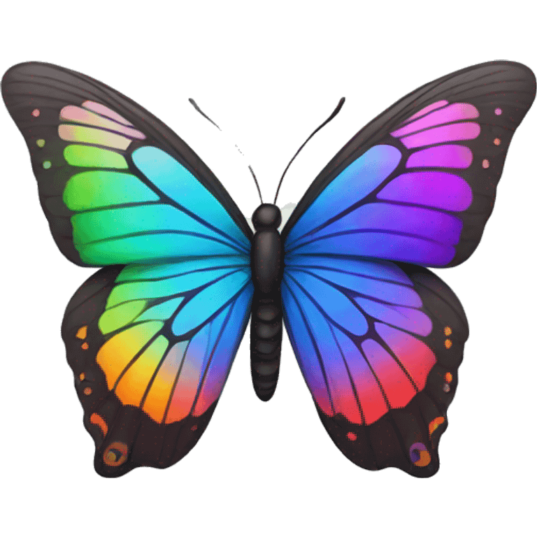 A butterfly with rainbow color emoji