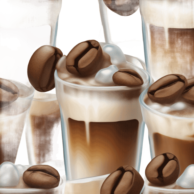 aesthetic iced coffee emoji