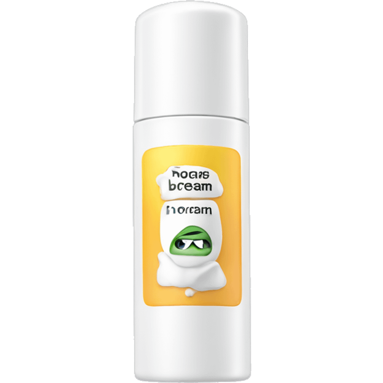 eye cream bottle with label emoji