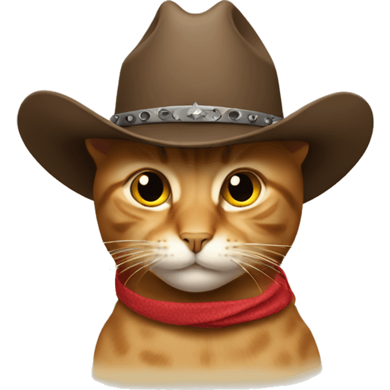 Cat wearing a cowboy hat emoji