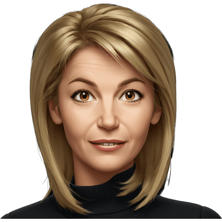 blonde girl smiling portrait emoji