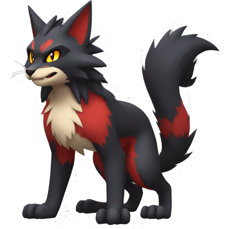 Litten-Zoroark full body emoji