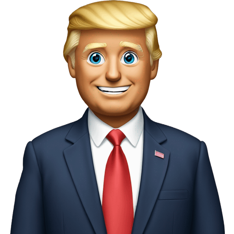 Donald trump saying “I love you” emoji