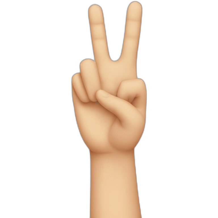 a hand sign to front of screen emoji