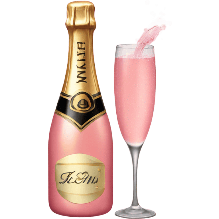 Pink champagne emoji