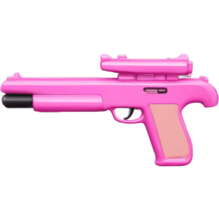 Pink gun with bow emoji