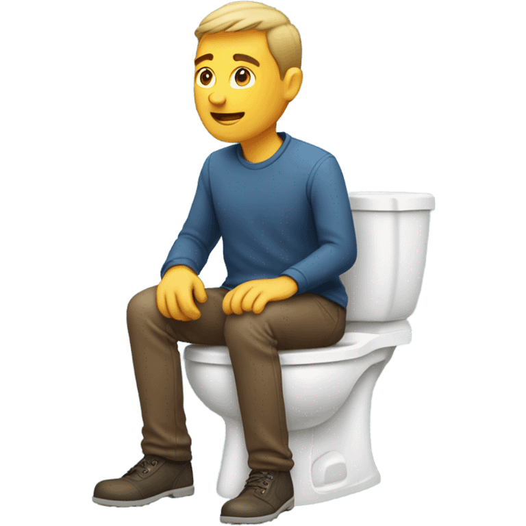 Guy on the toilet emoji