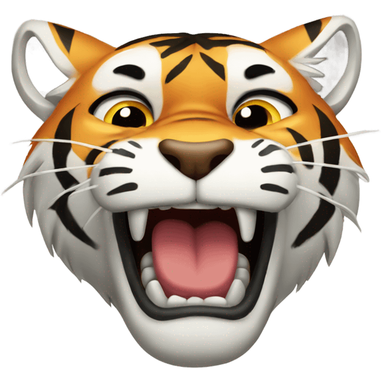 Frightened tiger emoji