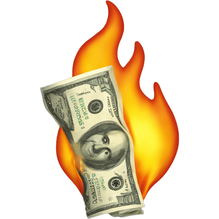 Money on fire  emoji