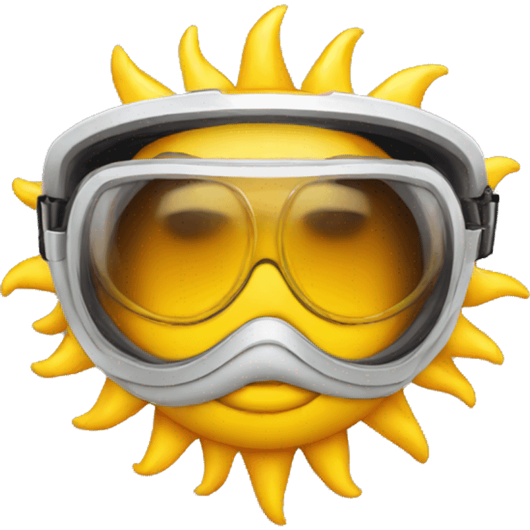 Sun with goggles  emoji