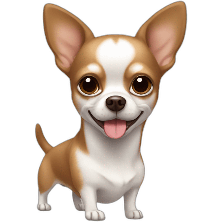 Brown and white chihuahua emoji