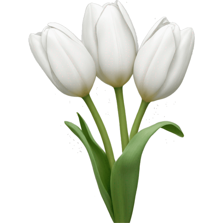 White tulips emoji