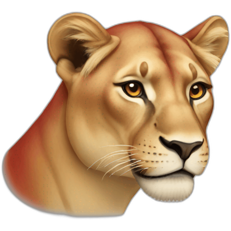 Red lioness emoji