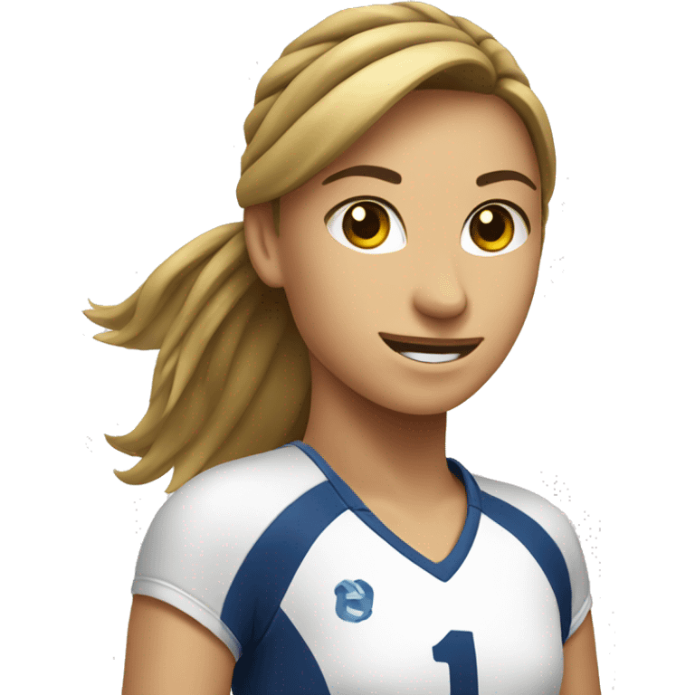 a pretty volleyball  emoji