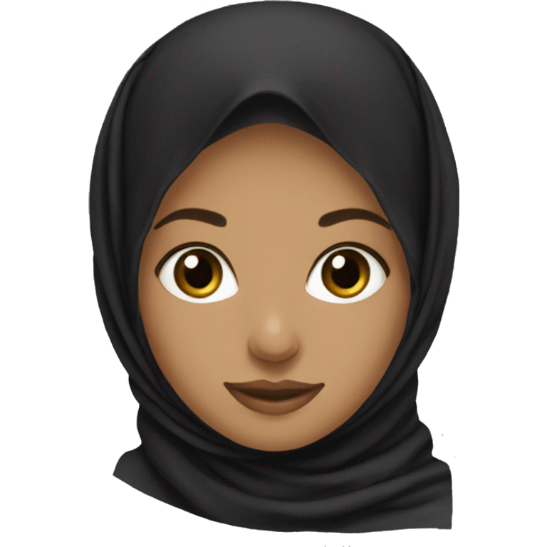 Hijabi with black scarf emoji