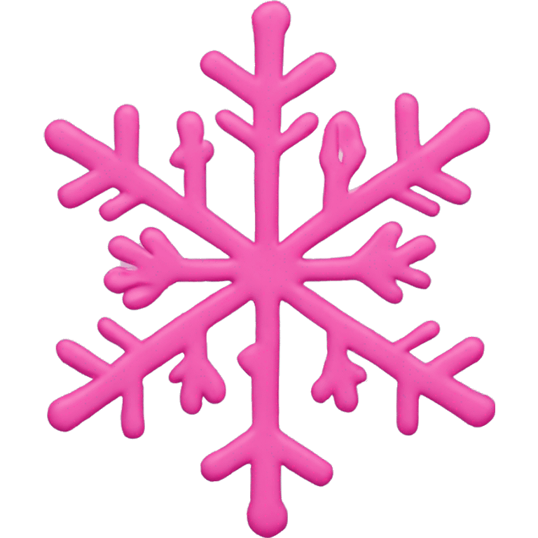 Pink snowflake emoji