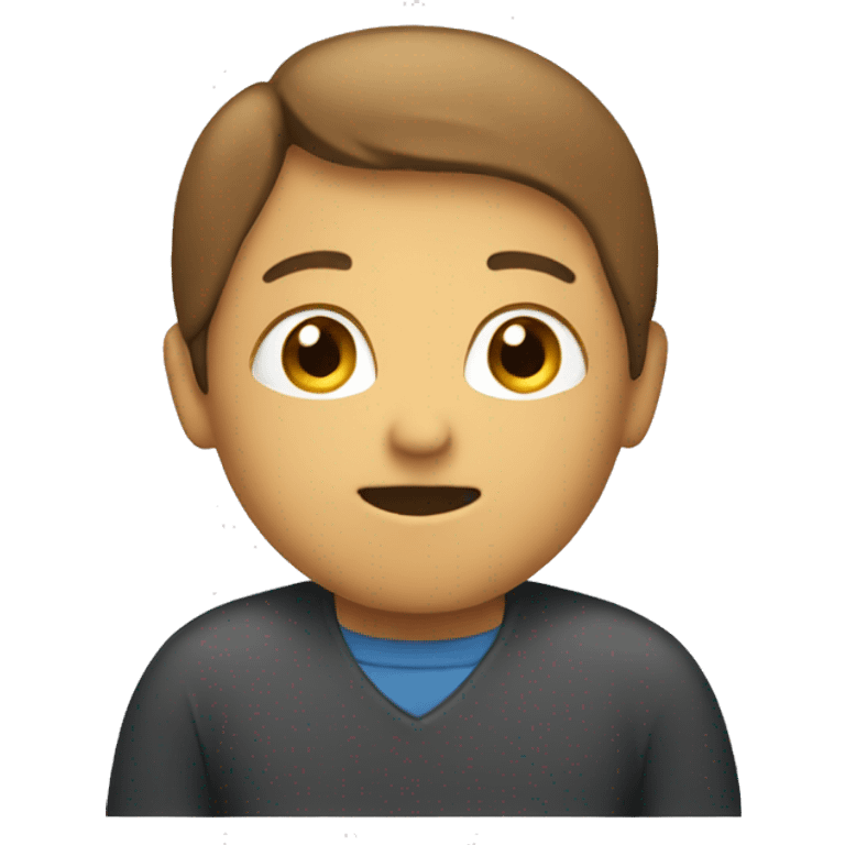 A person learning in to a conversation emoji