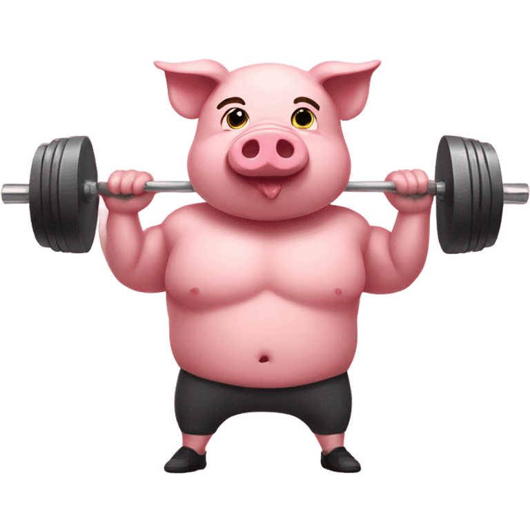 Pig in the gym emoji